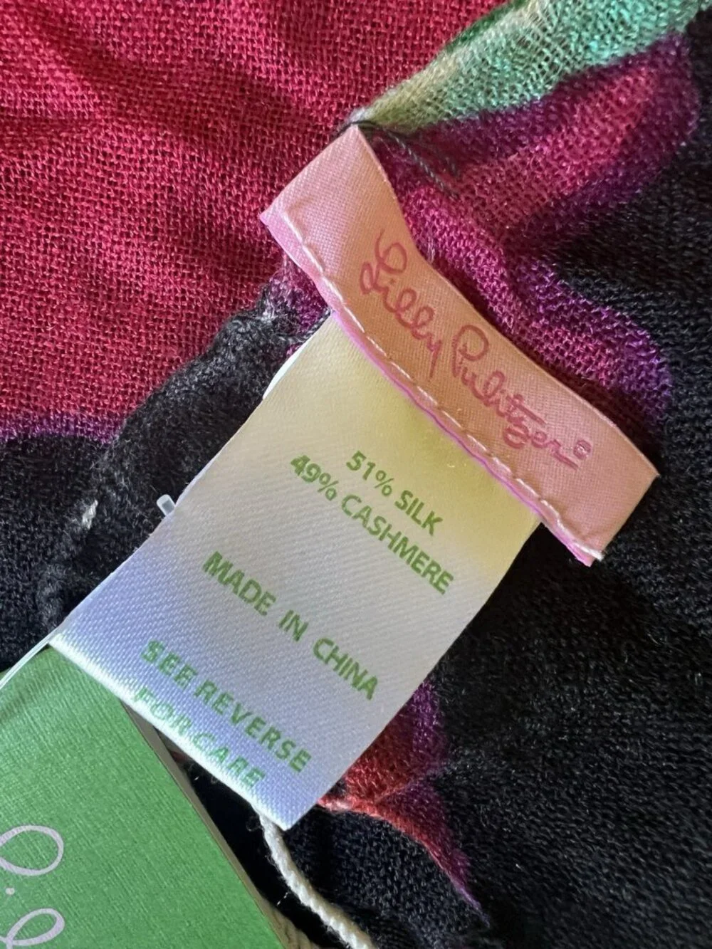 Lilly Pulitzer Murfee Scarf Wild Confetti Floral Silk Cashmere Blend Fringe NWT